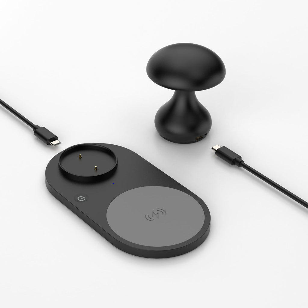 Chargeur de téléphone sans fil rapide multifonctionnel 10W Lampe de champignons