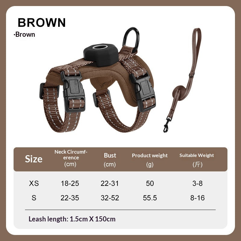 Cat Escape-Proof Leash Pet Walking Leash avec boîtier de protection en silicone réfléchissant