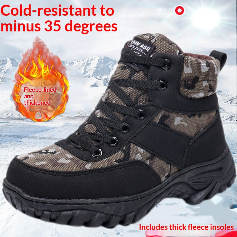 Bottes de neige de plein air en polaire pour hommes