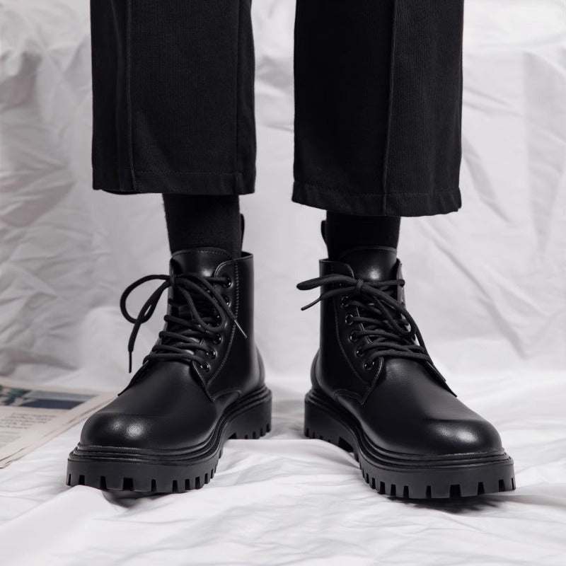 Bottes en cuir homme Automne style britannique