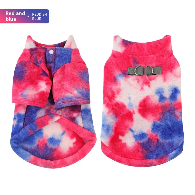 Tie Dye Puppy Clothes Automne Et l'hiver