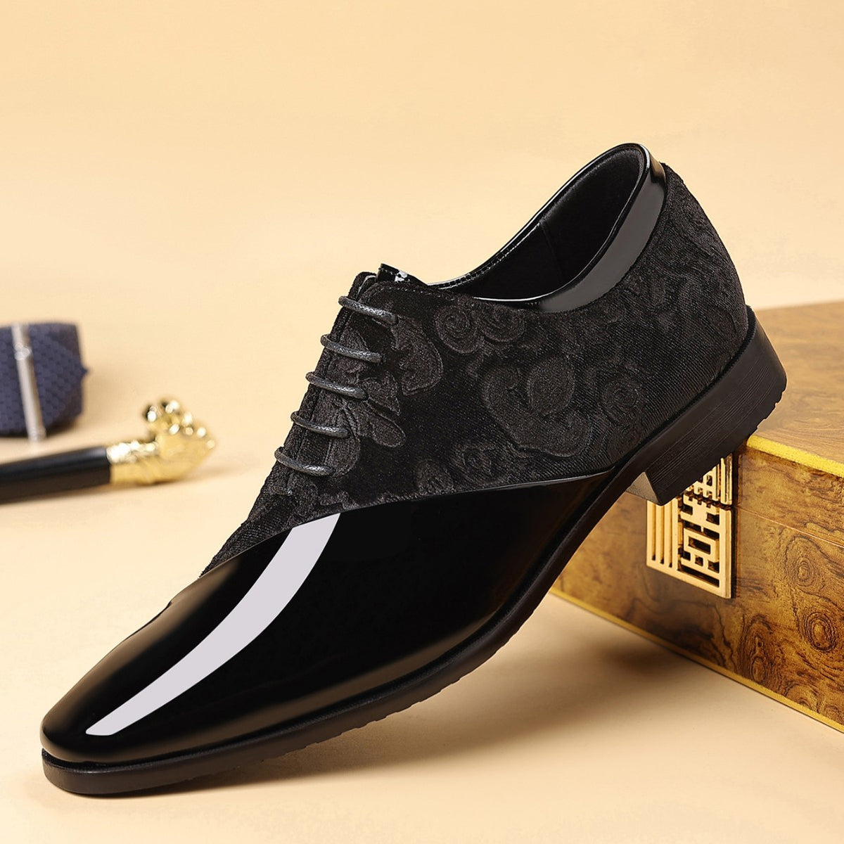 Chaussures Shiny Business Pointed orteil en cuir
