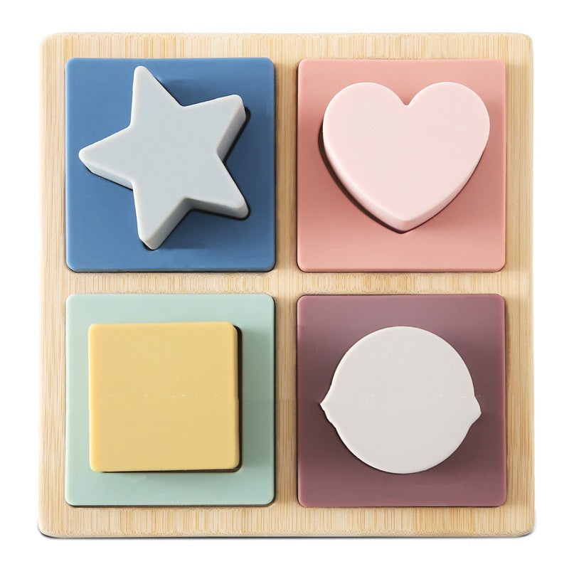 Puzzle de reconnaissance de la forme de silicone comestible