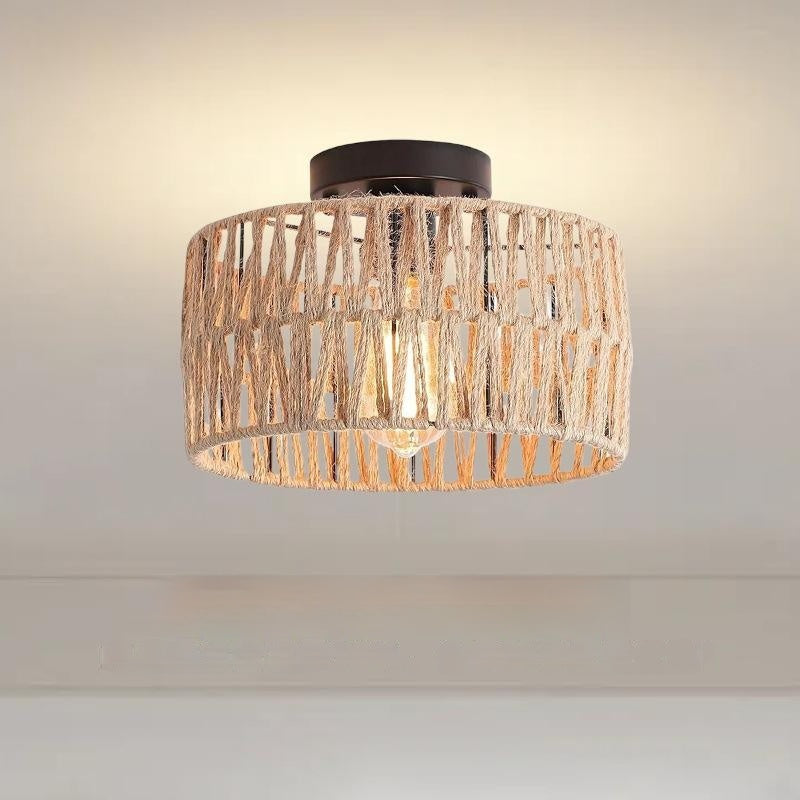 Lampe d'aspiration à la main simple de style country avec fer forgé