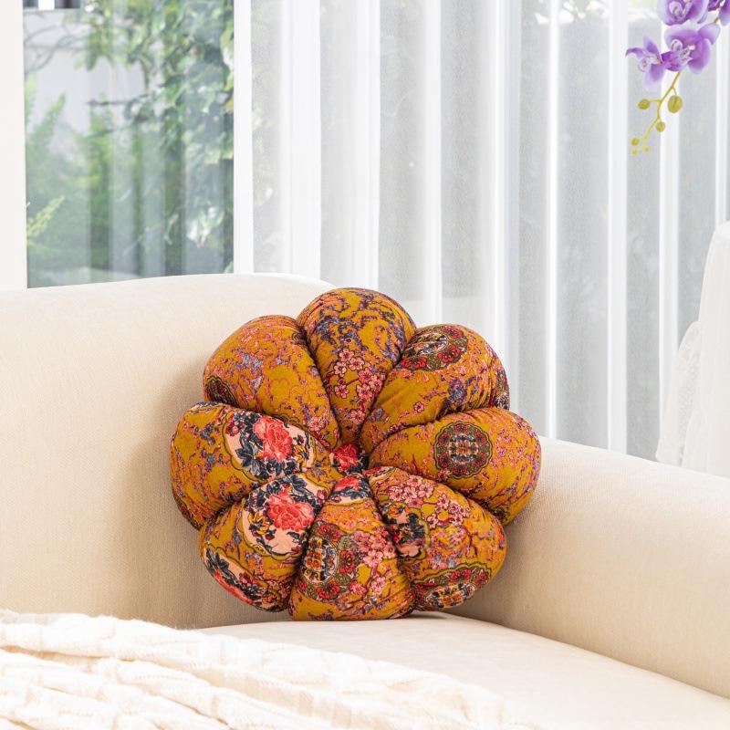 Coussin de siège en citrouille de type bohème et oreiller