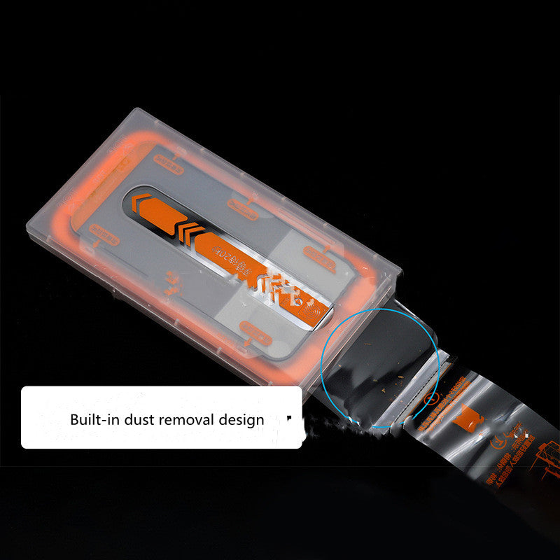 Cabine sans poussière Film trempé Speed Stick Box Second Sticker avec support de positionnement