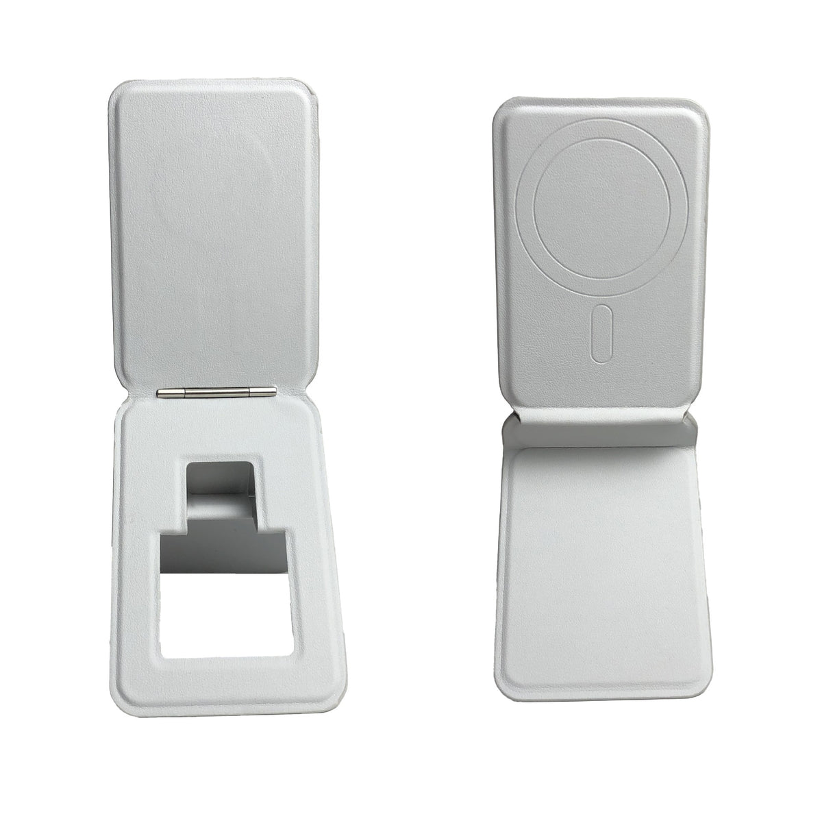 Téléphone portable Sticker arrière en cuir Sac de carte magnétique à trois plis