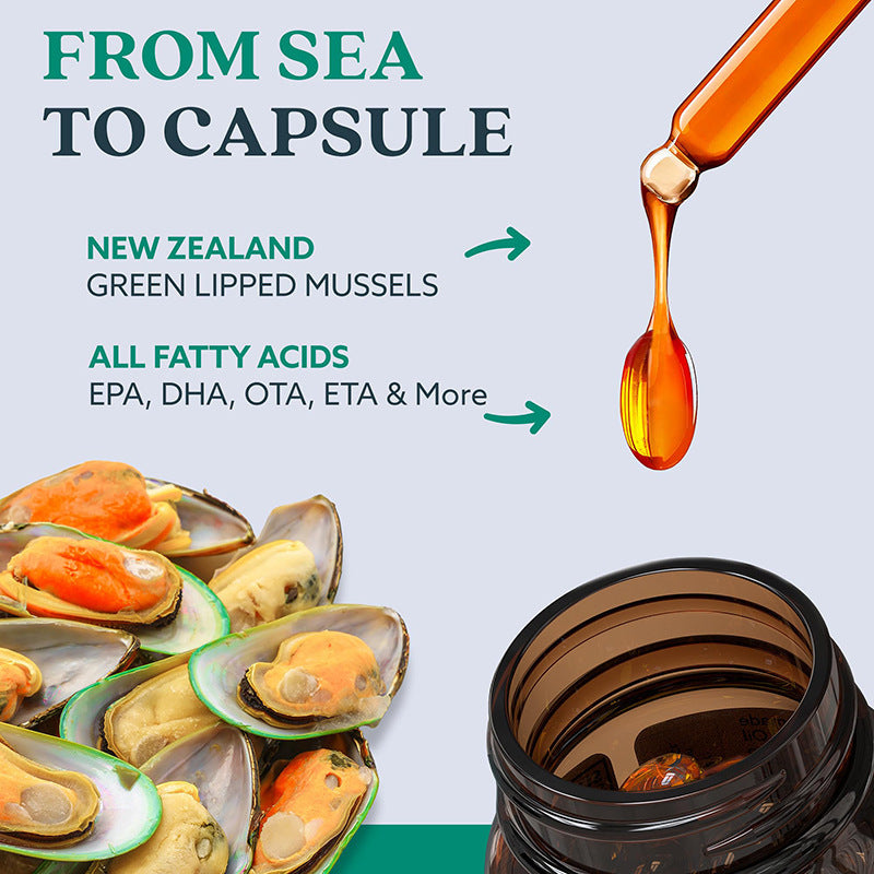 Capsules exclusives d'huile de moules à lis vert