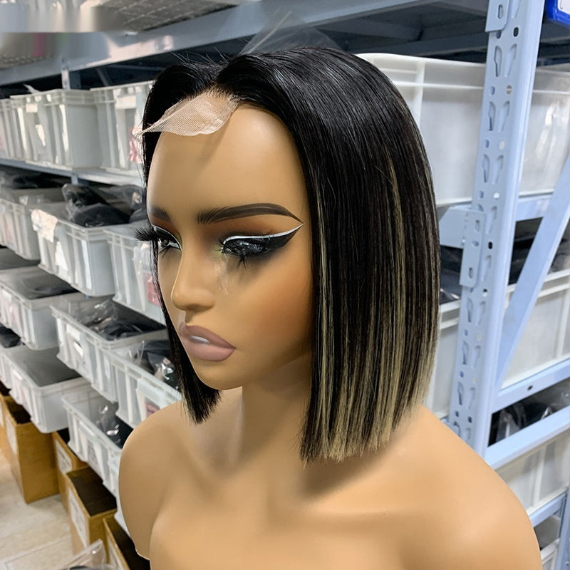 Women's Colorful BOB Glueless Human Hair Wig