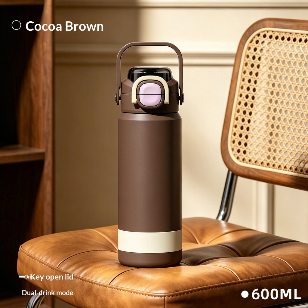 Bouteille d'eau isolante en acier inoxydable portable pour sports de plein air