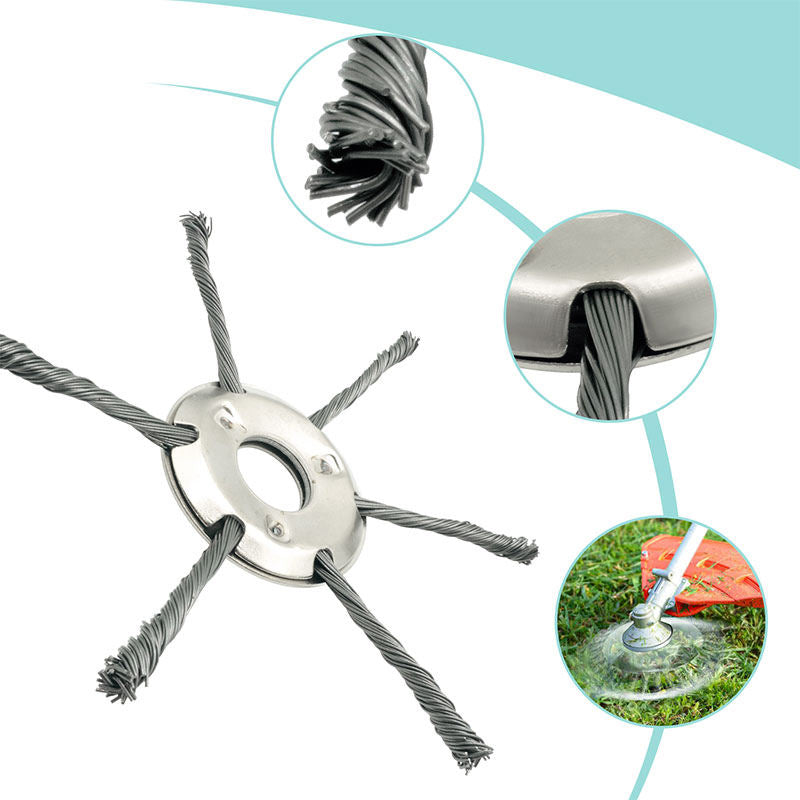 2pc 6 pouces 6Wire Steel Trimmer Head