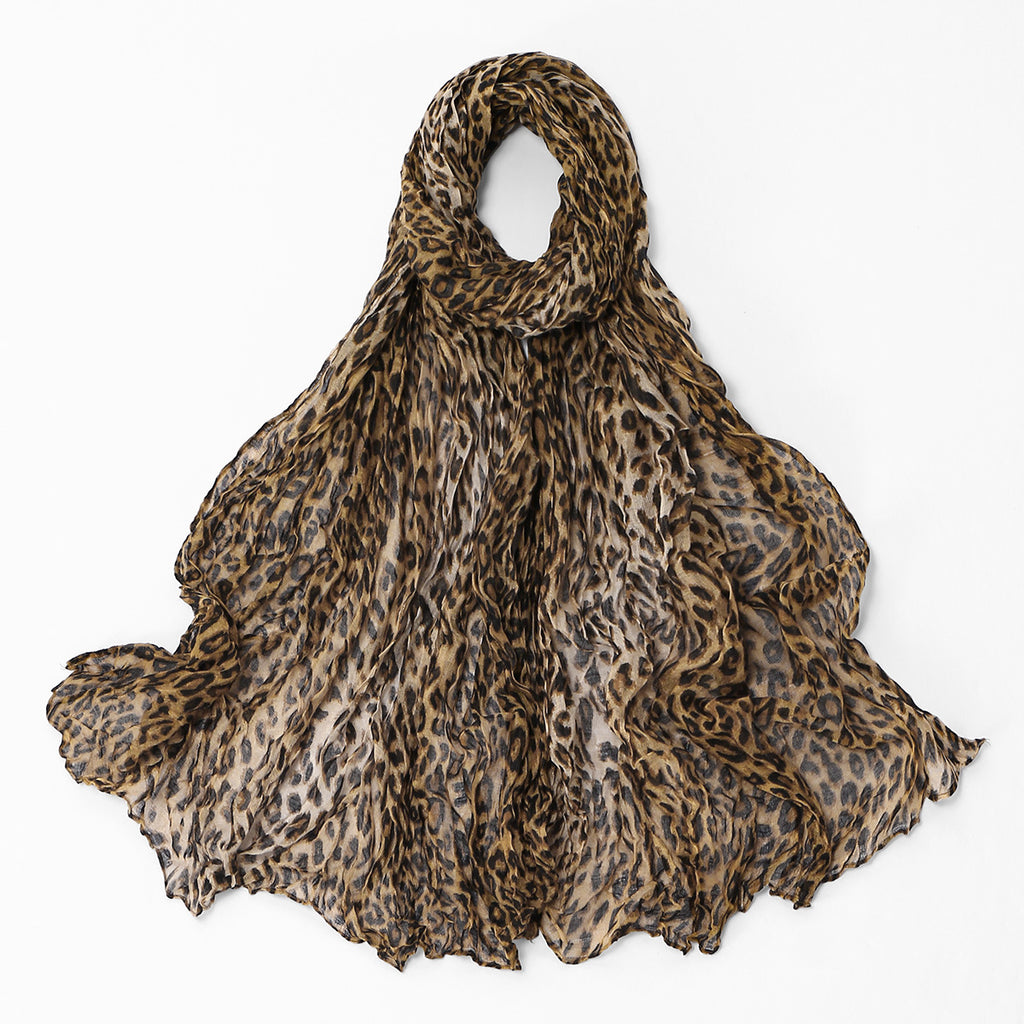 Twisted-pattern coton-lin longue écharpe femmes Vêtements de dessus Châl