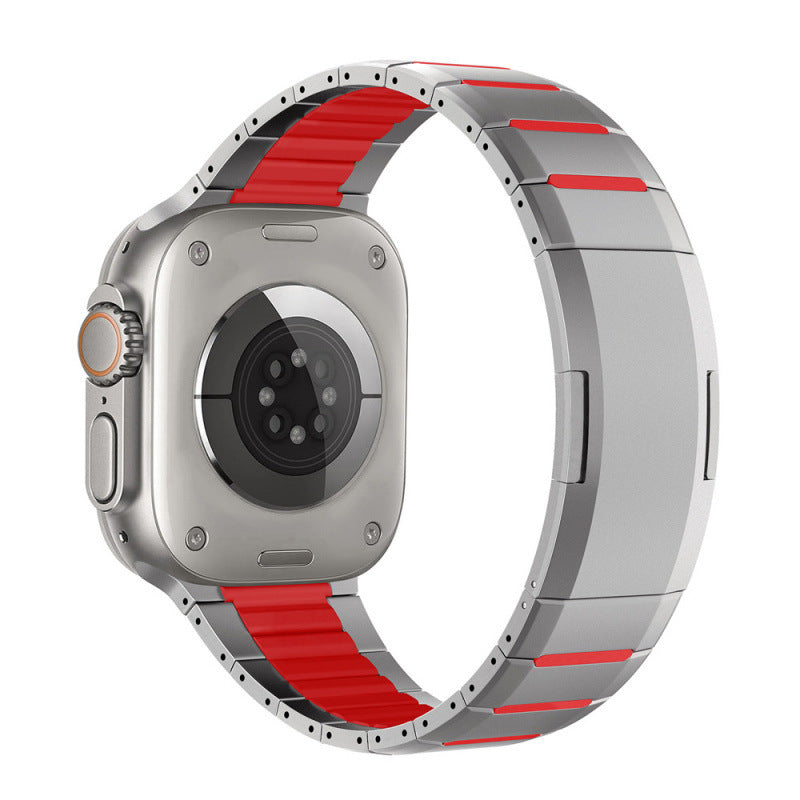 Montre Bande en acier inoxydable Sports Wristband Courbé deux tons
