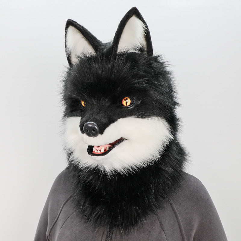 En peluche Fox Headgear Cosplay Prop