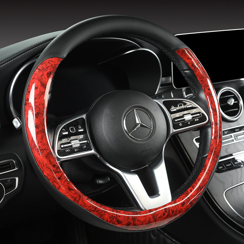 Crystal wood steering wheel trim