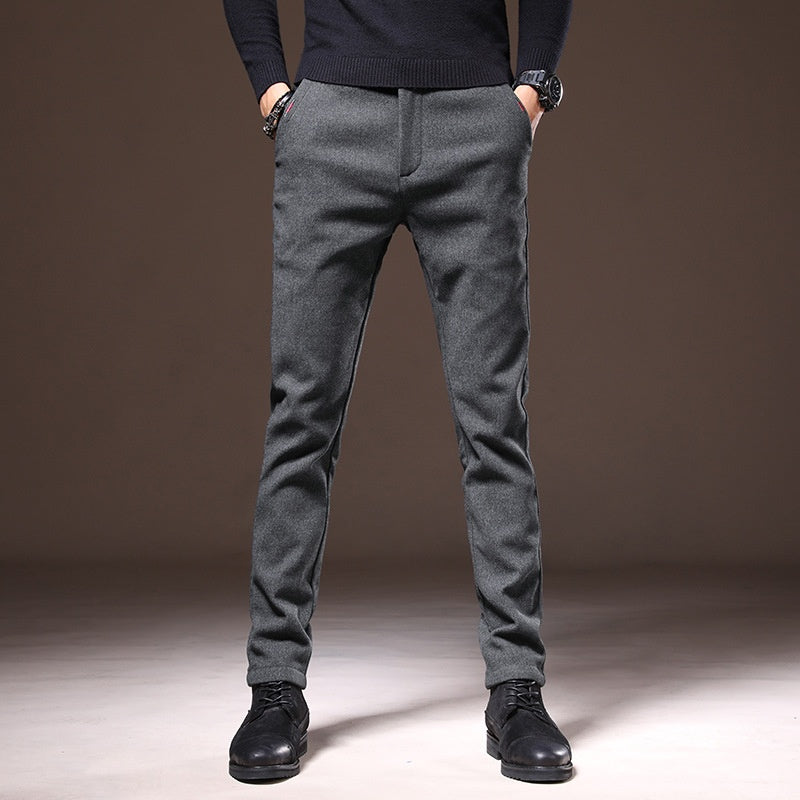 Pantalon casual brossé homme pour l'automne et l'hiver