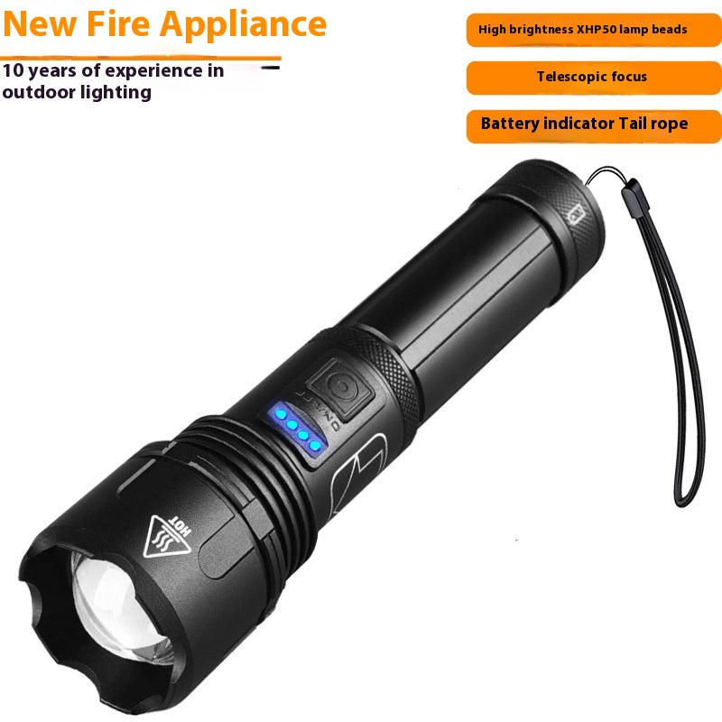 Lampe de poche rechargeable Strong Light Focusing Outdoor