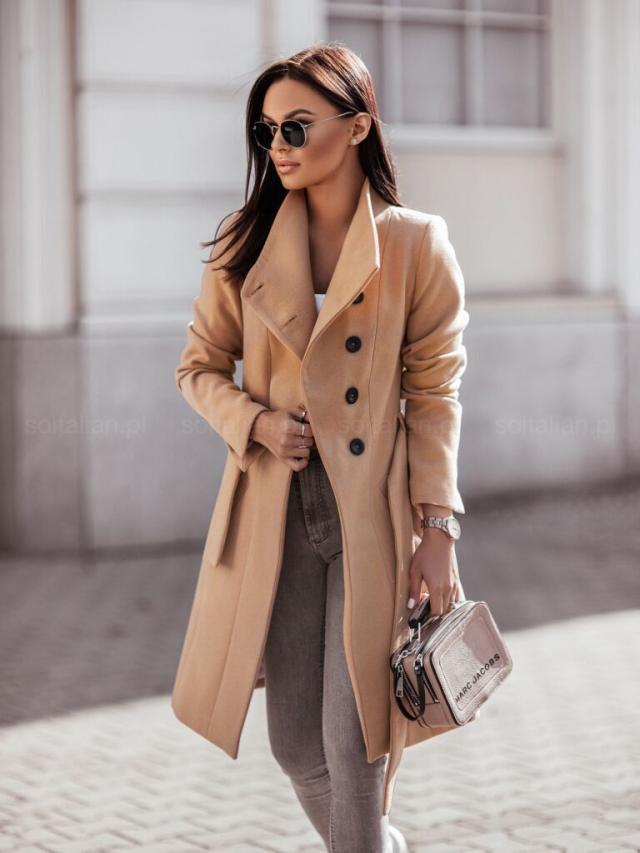 European And American Amazon Autumn And Winter Lapel Coat à tête unique