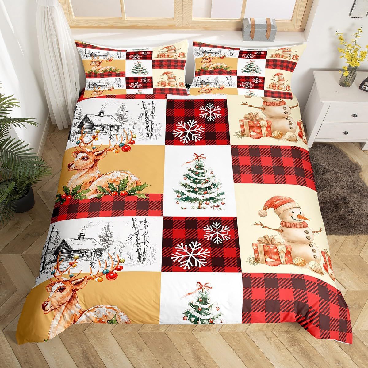 Ensemble de literie 3 pièces de Noël Hiver à vente chaude