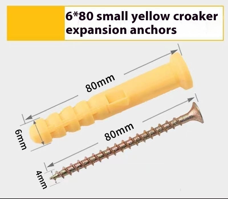 Little Yellow Croaker Tube d'expansion en plastique Bolts Nylon