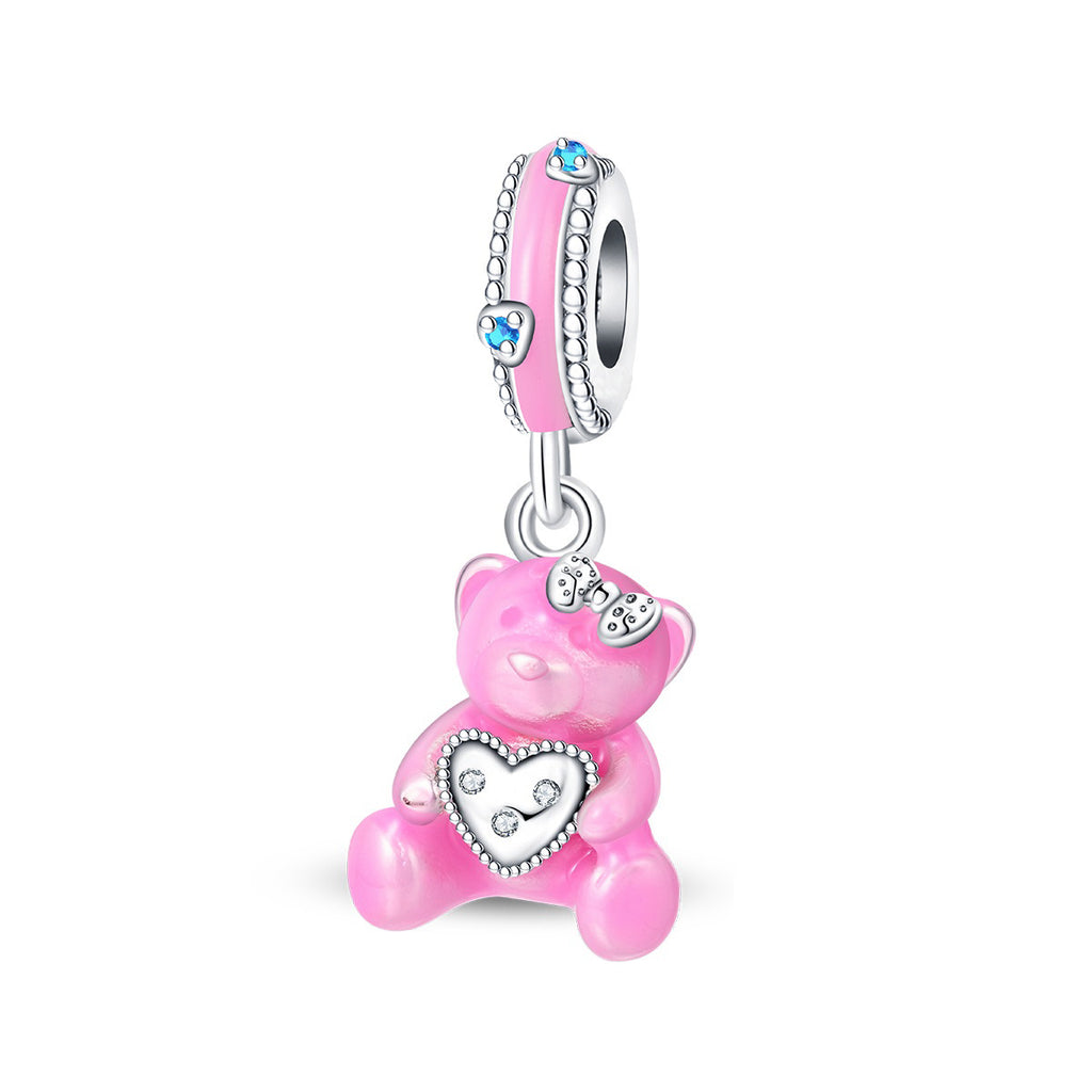 Bracelet pendentif bricolage avec un petit ours mignon