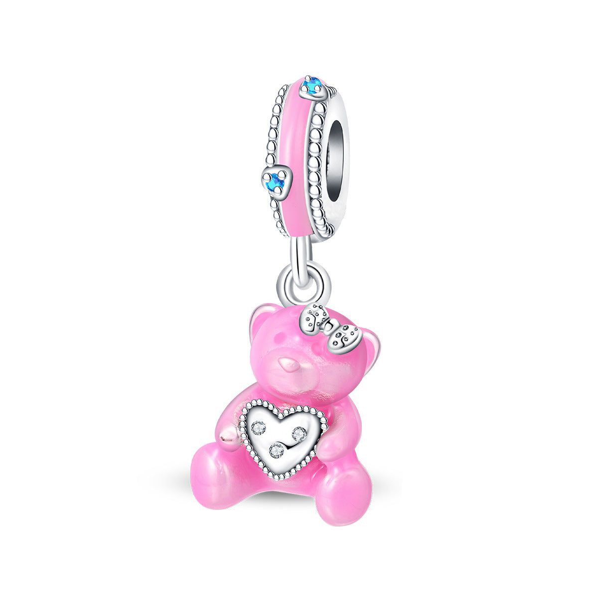 Bracelet pendentif bricolage avec un petit ours mignon