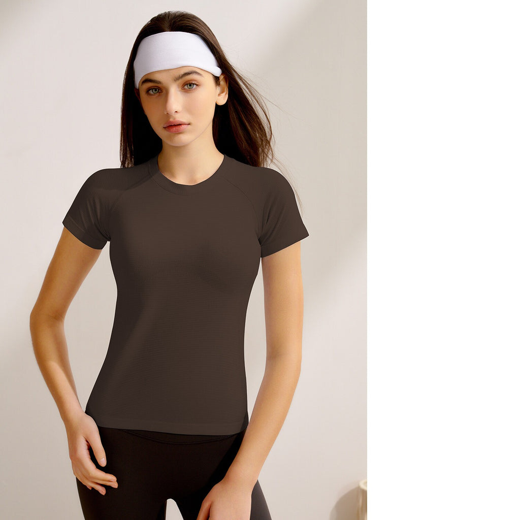 Top de yoga à manches courtes pour femmes