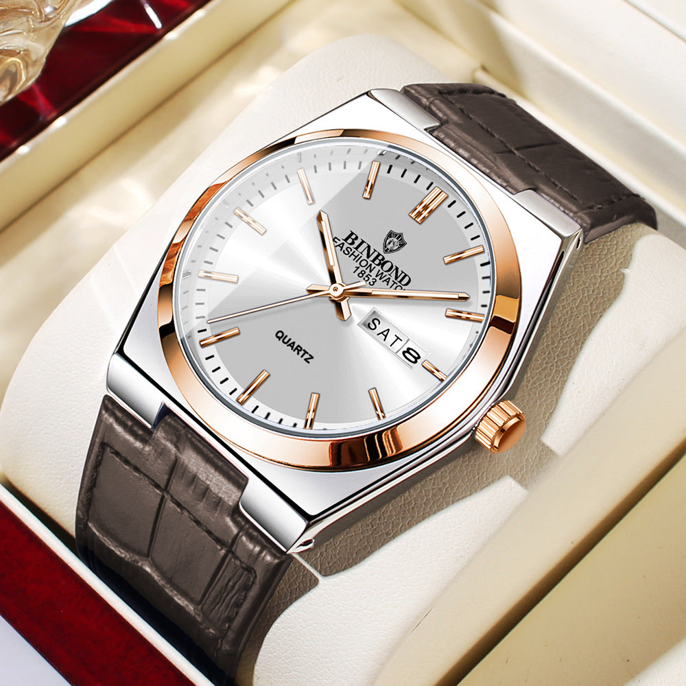 Léger Luxury Casual Business Quartz Watch Hommes