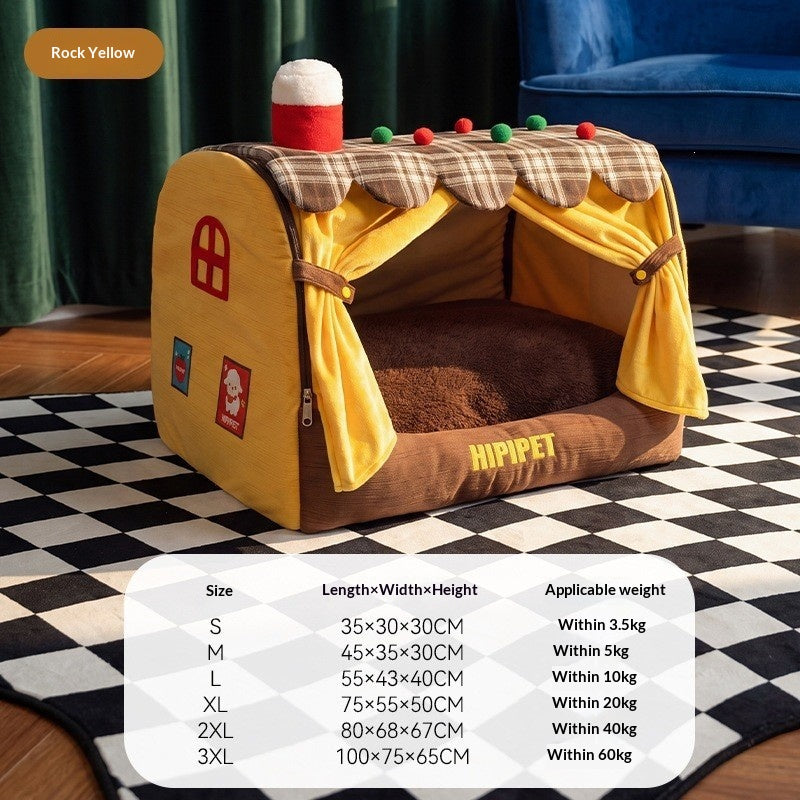Animaux de compagnie Portable Courbé Maison Nid Petit à moyenne taille chien lit et lit de chat