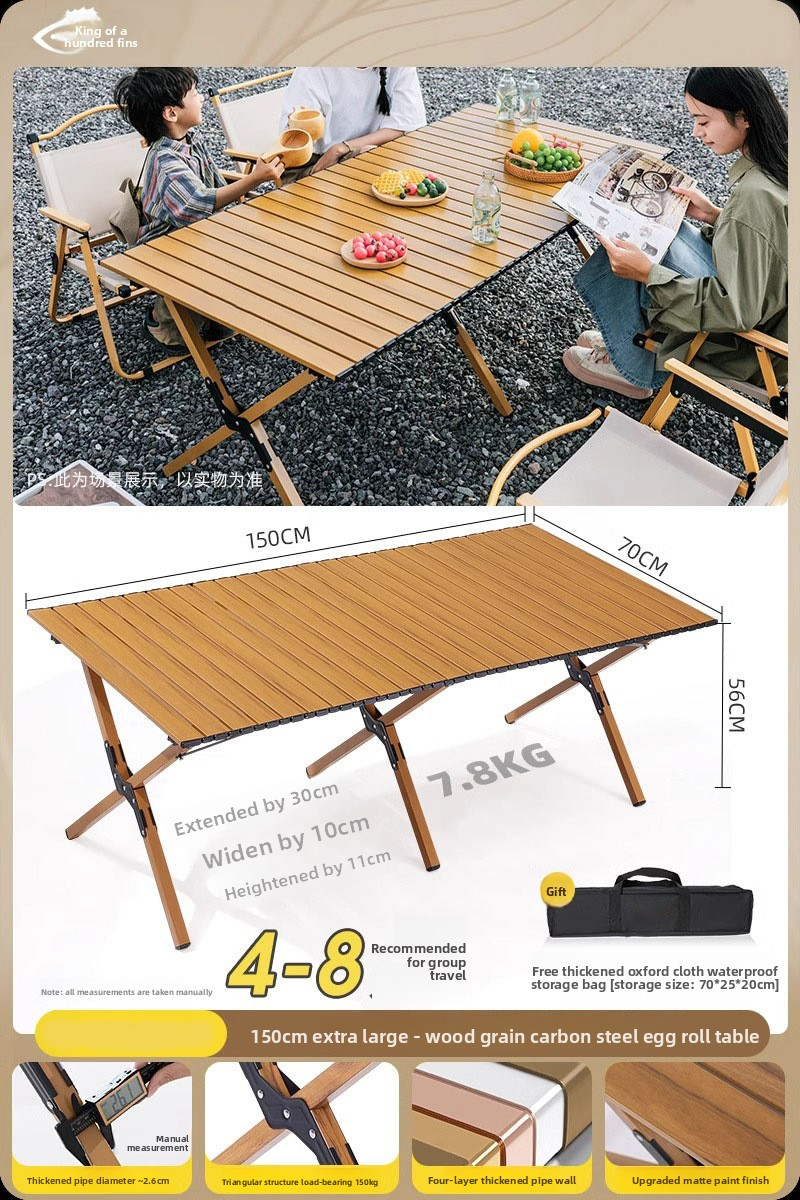 Outdoor folding table