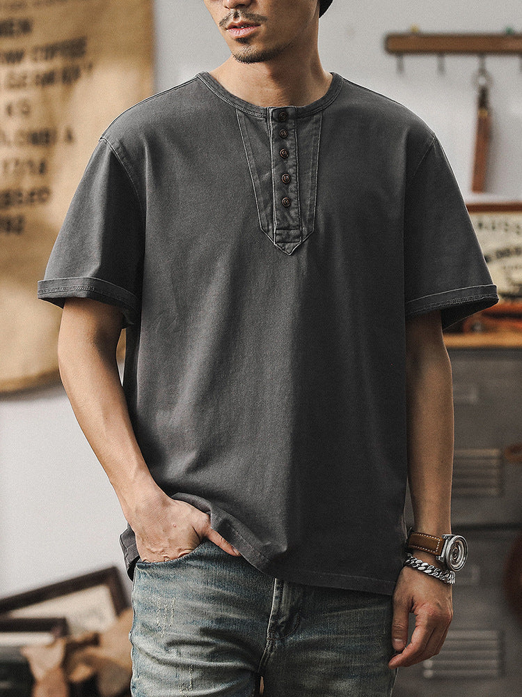 T-shirt retro à manches longues pour hommes