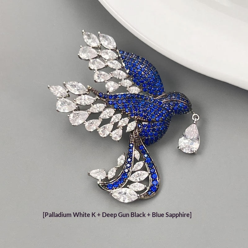 Fashionnable Légèrement Luxurious Micro-Paved Zircon Bird Brooch