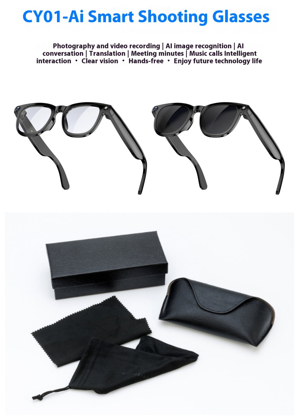 Ai Smart Glasses 800w Double objectif