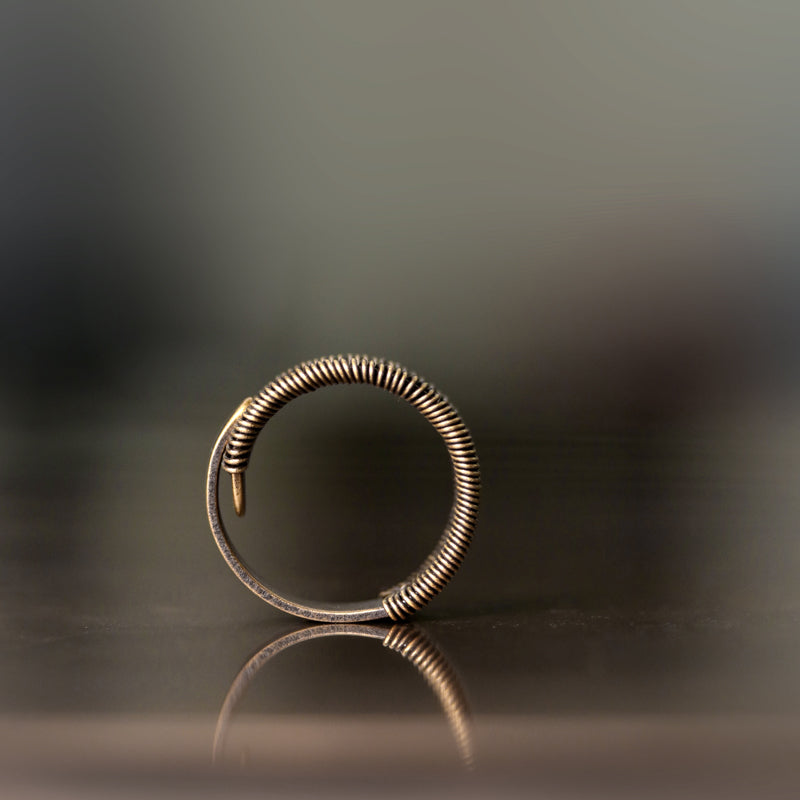 Copper Wire Winding Process Vintage bague personnalisée