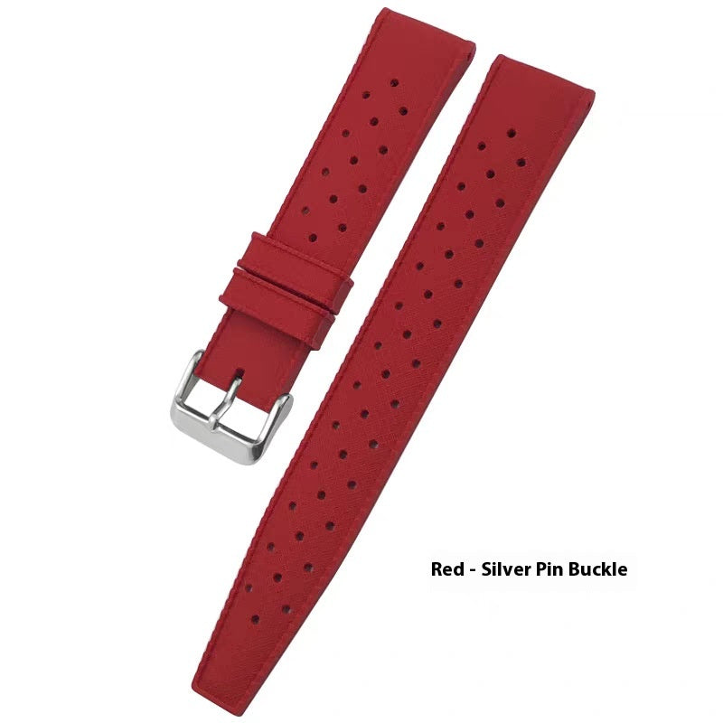 Solid Couleur Minimalisme Montre en caoutchouc Bracelet vert bleu foncé