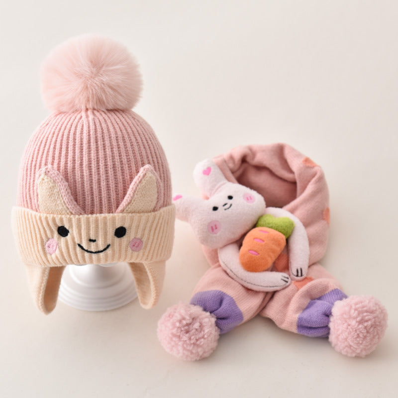 Chapeau d'enfants Chapeau écharpe en laine bébé