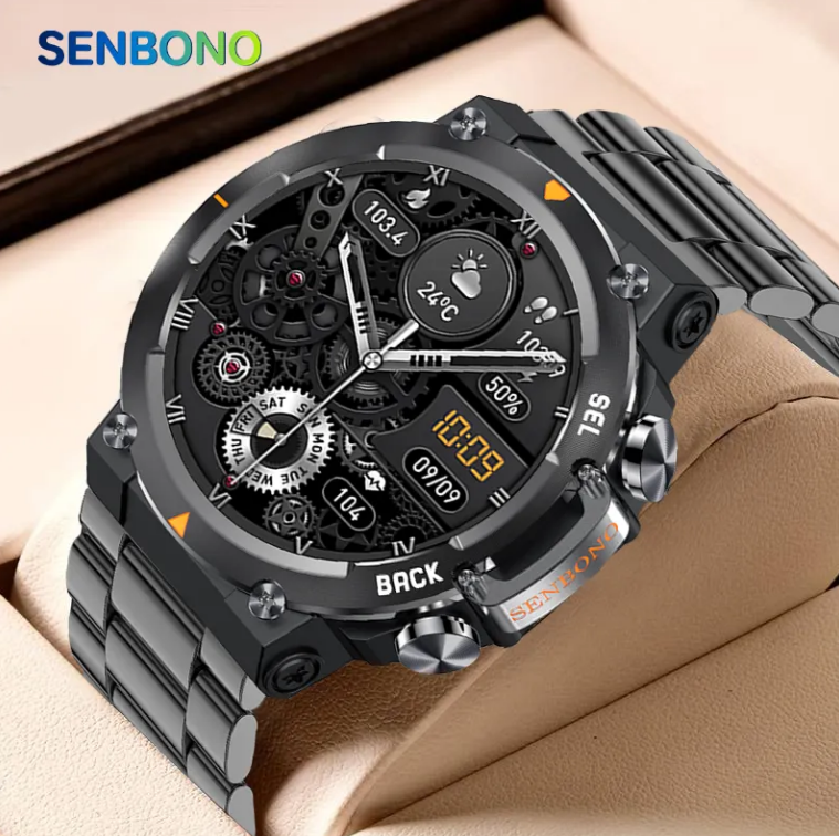 MAX18 Hommes Smartwatch AMOLED1.43inch Grand écran BT Appels Contrôle de Gesture AI Voix Sports Sm
