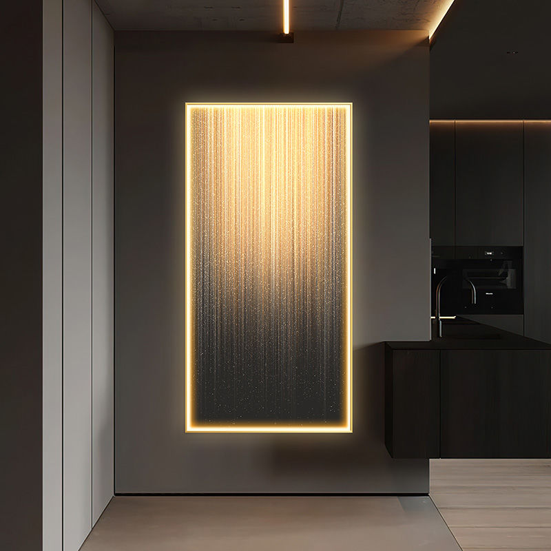 Modern Light Luxury Wall Abstract avec photo de suspension de lumière