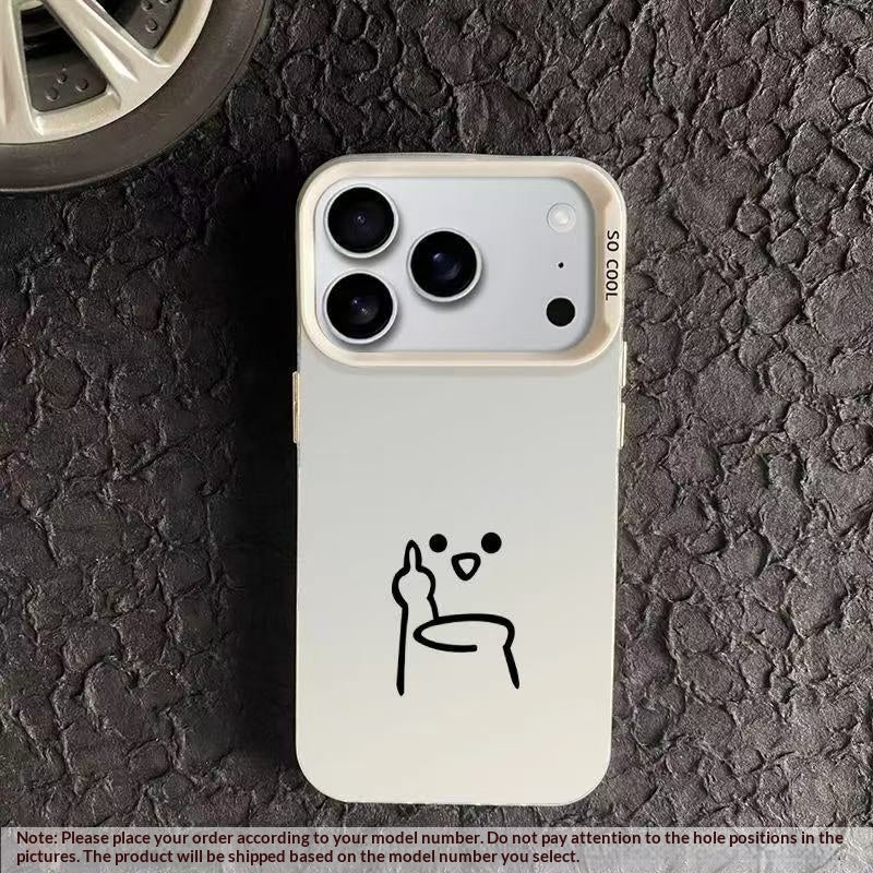 Design drôle degesture compatible avec le boîtier téléphonique Style personnalisé