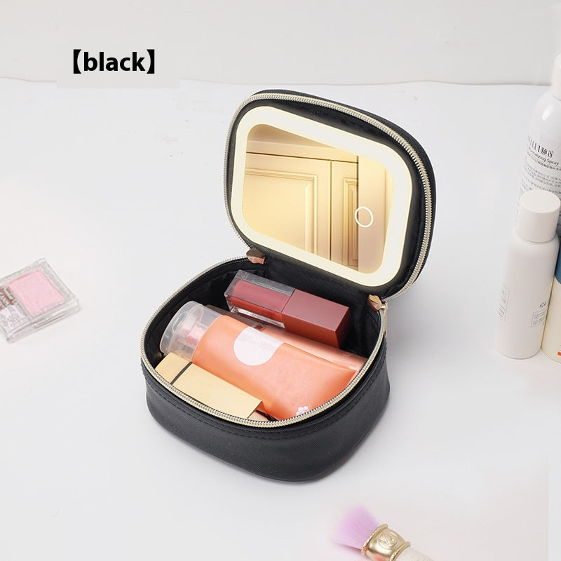 Sac cosmétique portable avec lumière LED