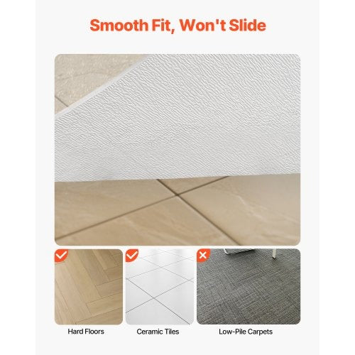 Tapis de sol en PVC givré imperméable tapis de douche antidérapant pour salle de bains entrée humide Floo