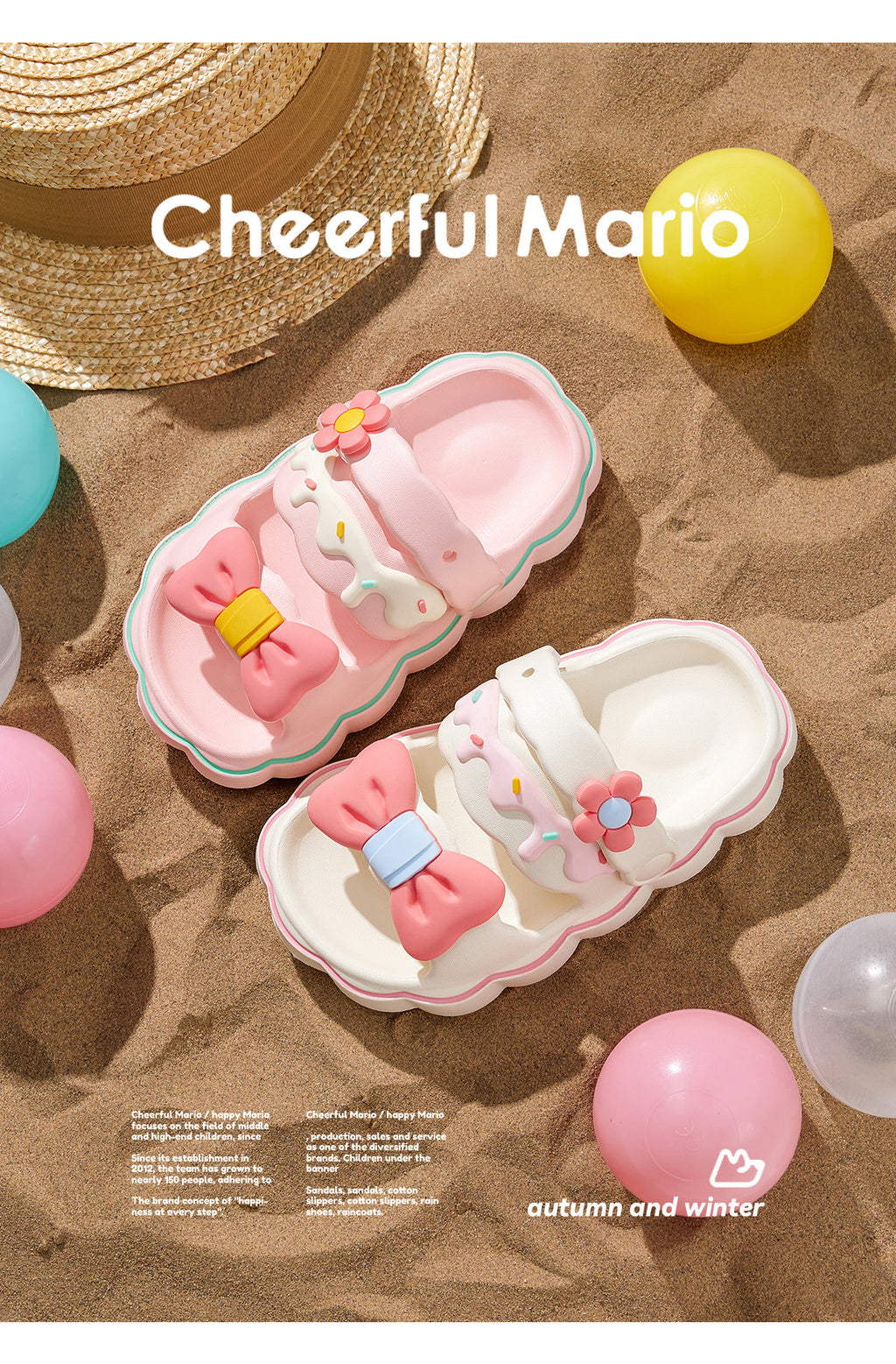 Cheerful Mario Enfants d'été Femmes Enfants Non glissé Parent-enfant Princesse Sandales