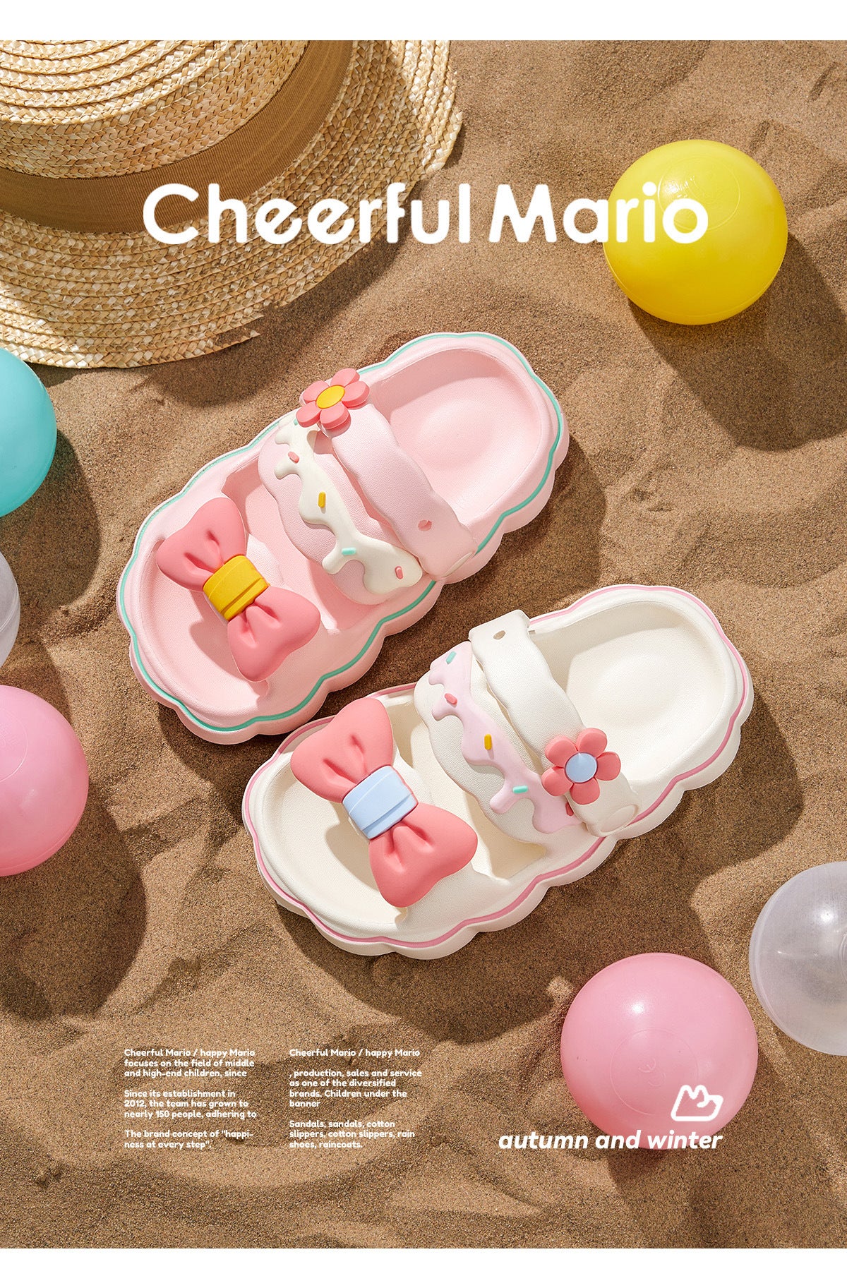 Cheerful Mario Enfants d'été Femmes Enfants Non glissé Parent-enfant Princesse Sandales