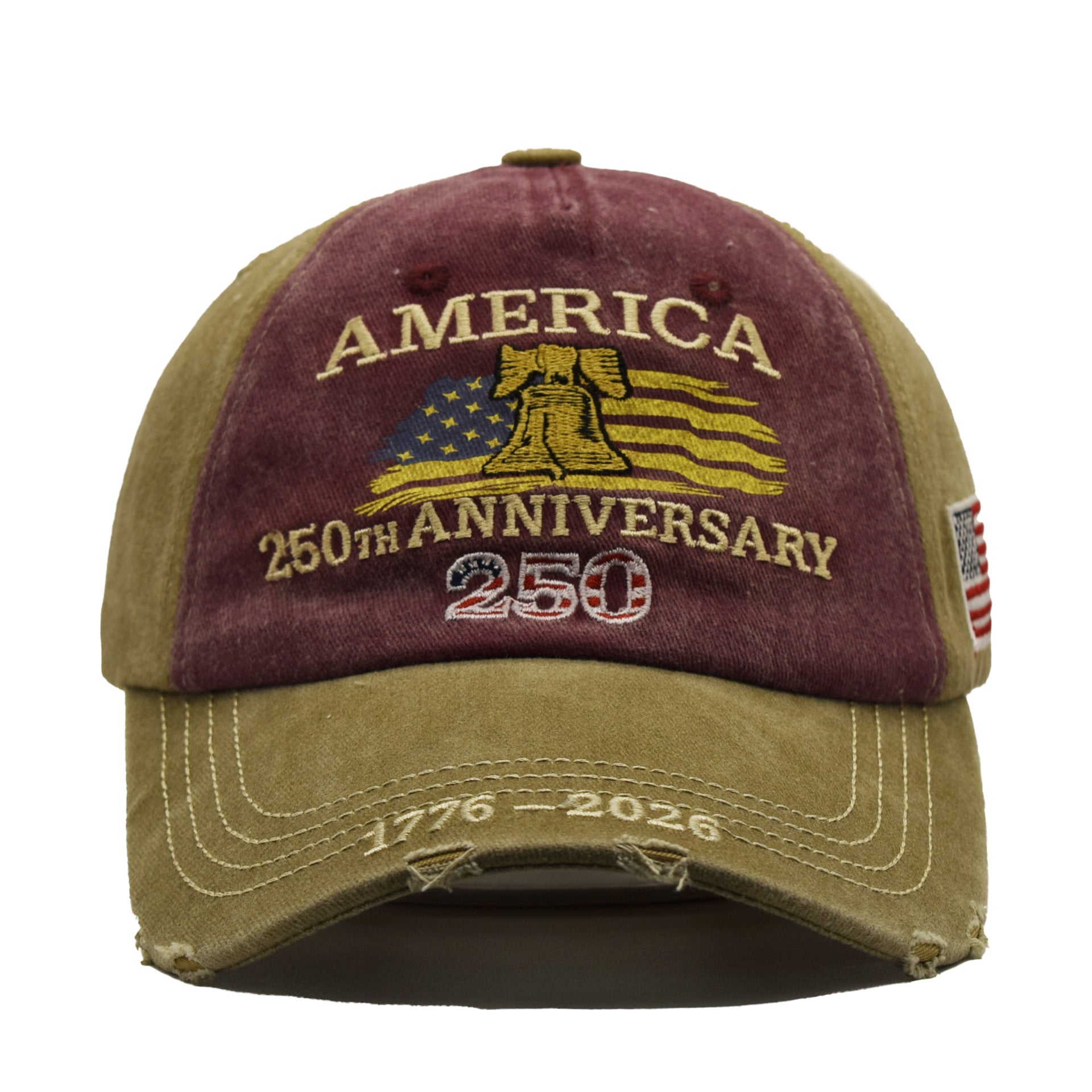 Broderie 250e anniversaire Chapeau commémoratif Casquette de baseball