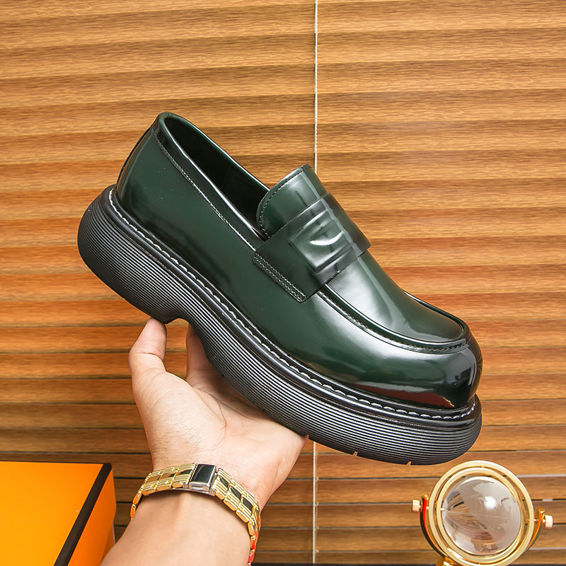 Business Formel Britishstyle Glossy Height augmentation chaussures en cuir