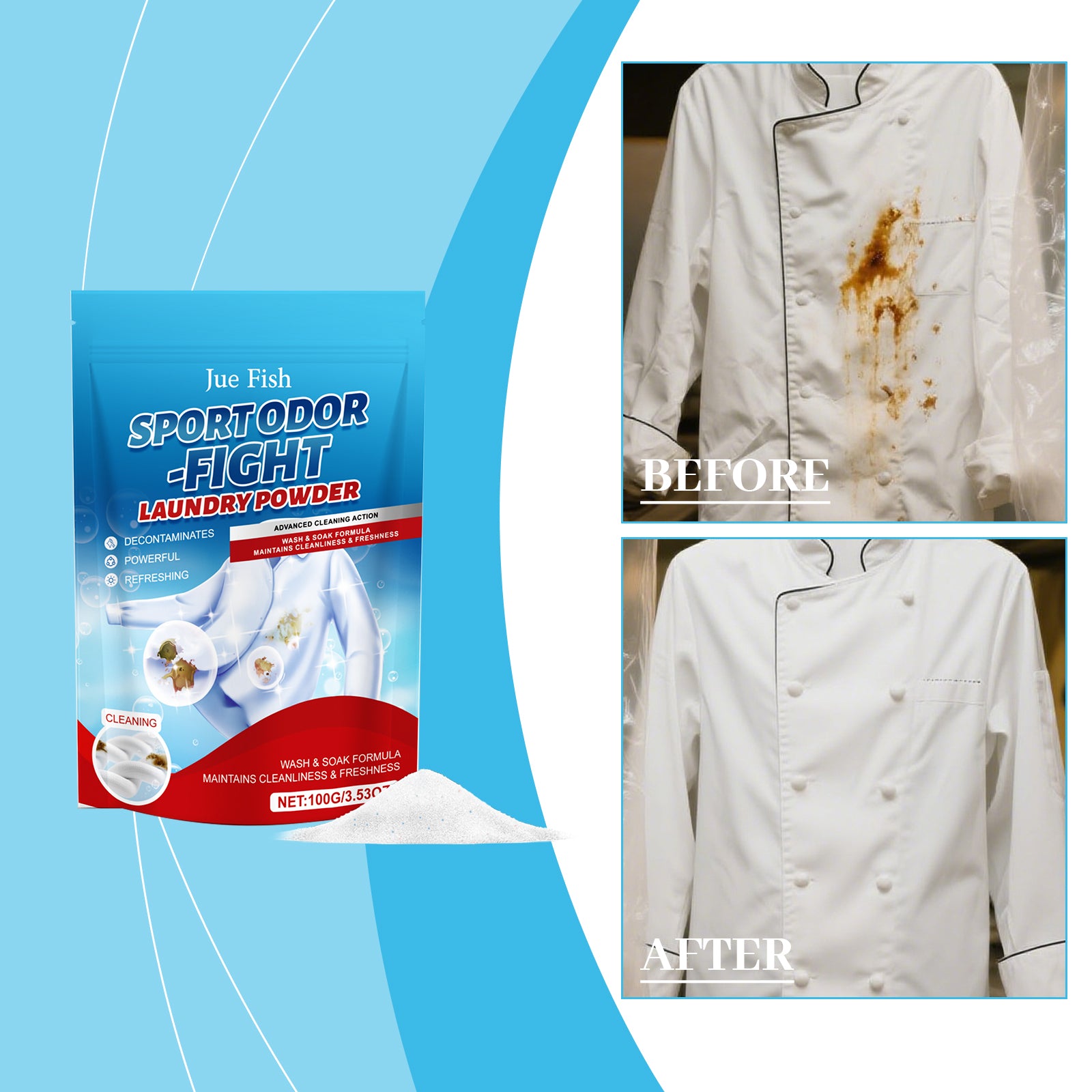 Poudre de nettoyage des vêtements 1 0 0g1