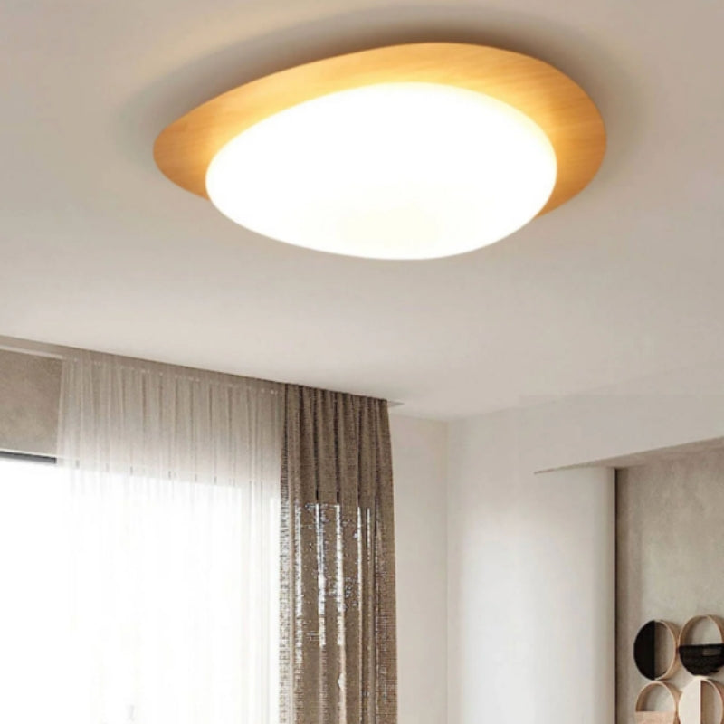 Protection intégrale des yeux Minimaliste Moderne de plafond de galets de grain de bois pour le Mas