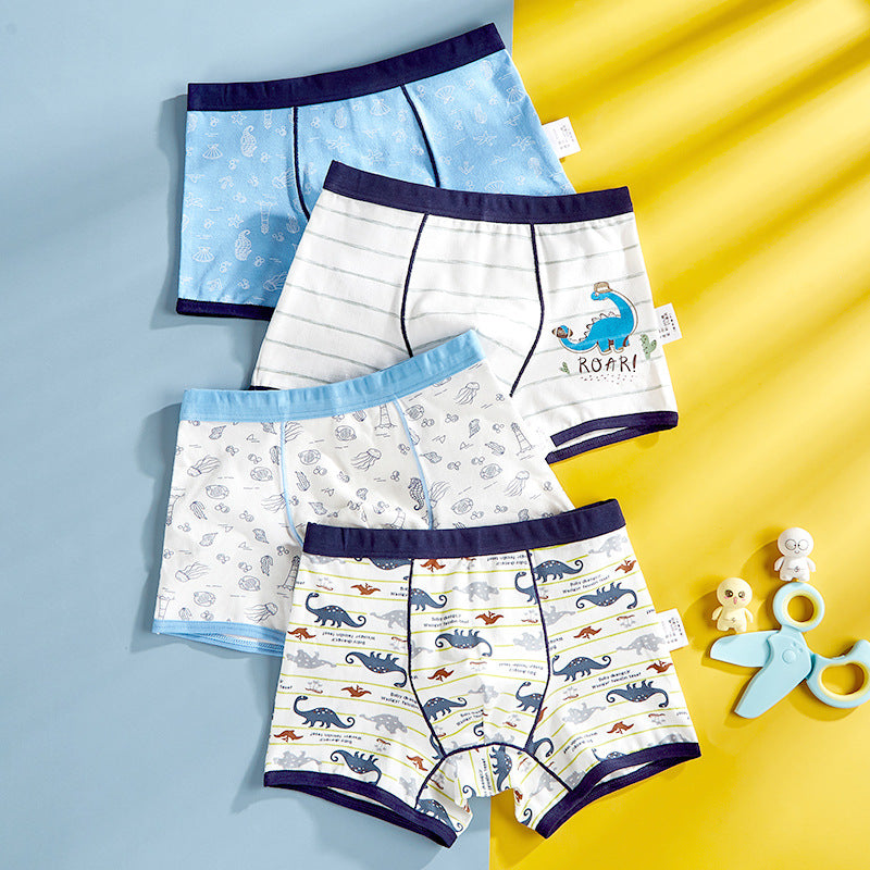 Cartoon Simple Coton Boxer pour Enfants