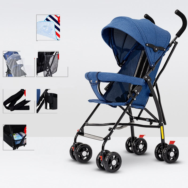Assieds-toi et couche-toi Bébé Portable Pliant Simple Trolley