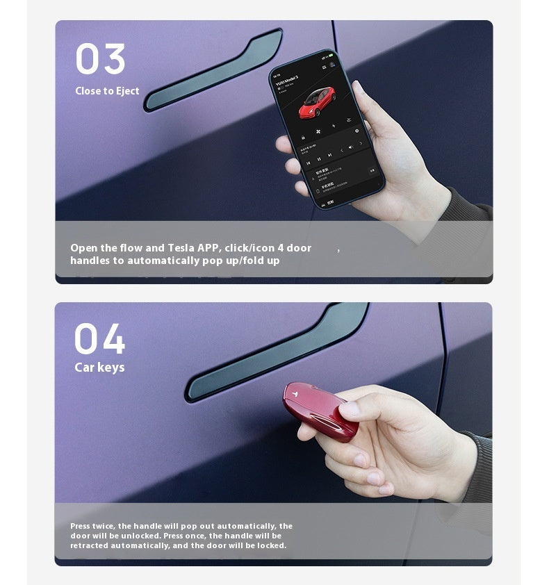 Applicable au model Y3 Modification de poignée de porte électrique